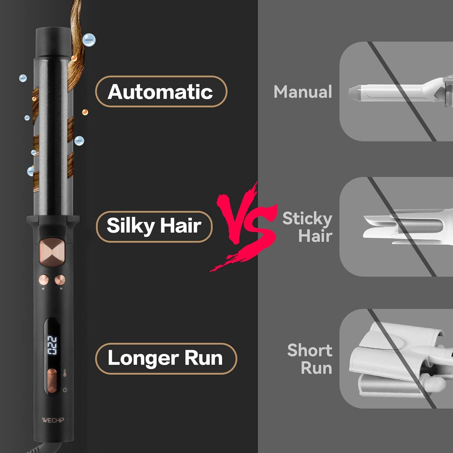 Wechip Self-Rotating Curling Iron