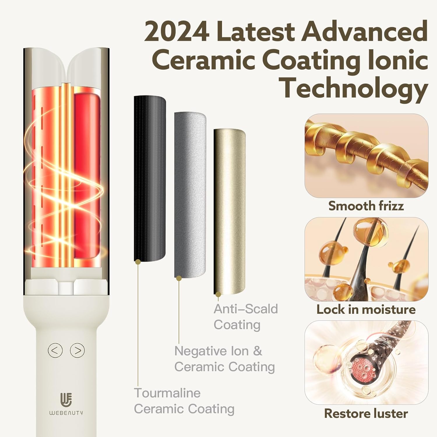 Webeauty Instant Heat Rotating Curling Iron