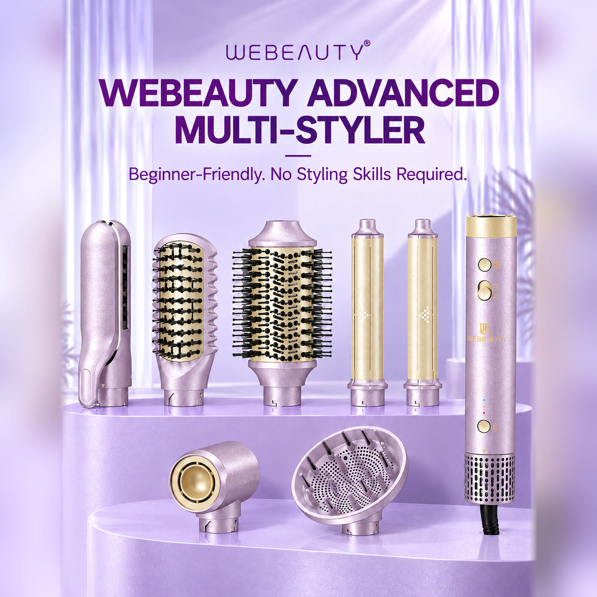 Webeauty Hype Air Styler – Hot Air Brush &amp; Volumizing Dryer (Dual Voltage)