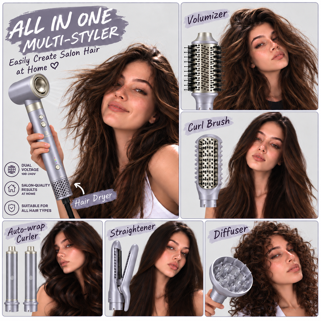 Hype Air Styler – Hot Air Brush & Volumizing Dryer (Dual Voltage)