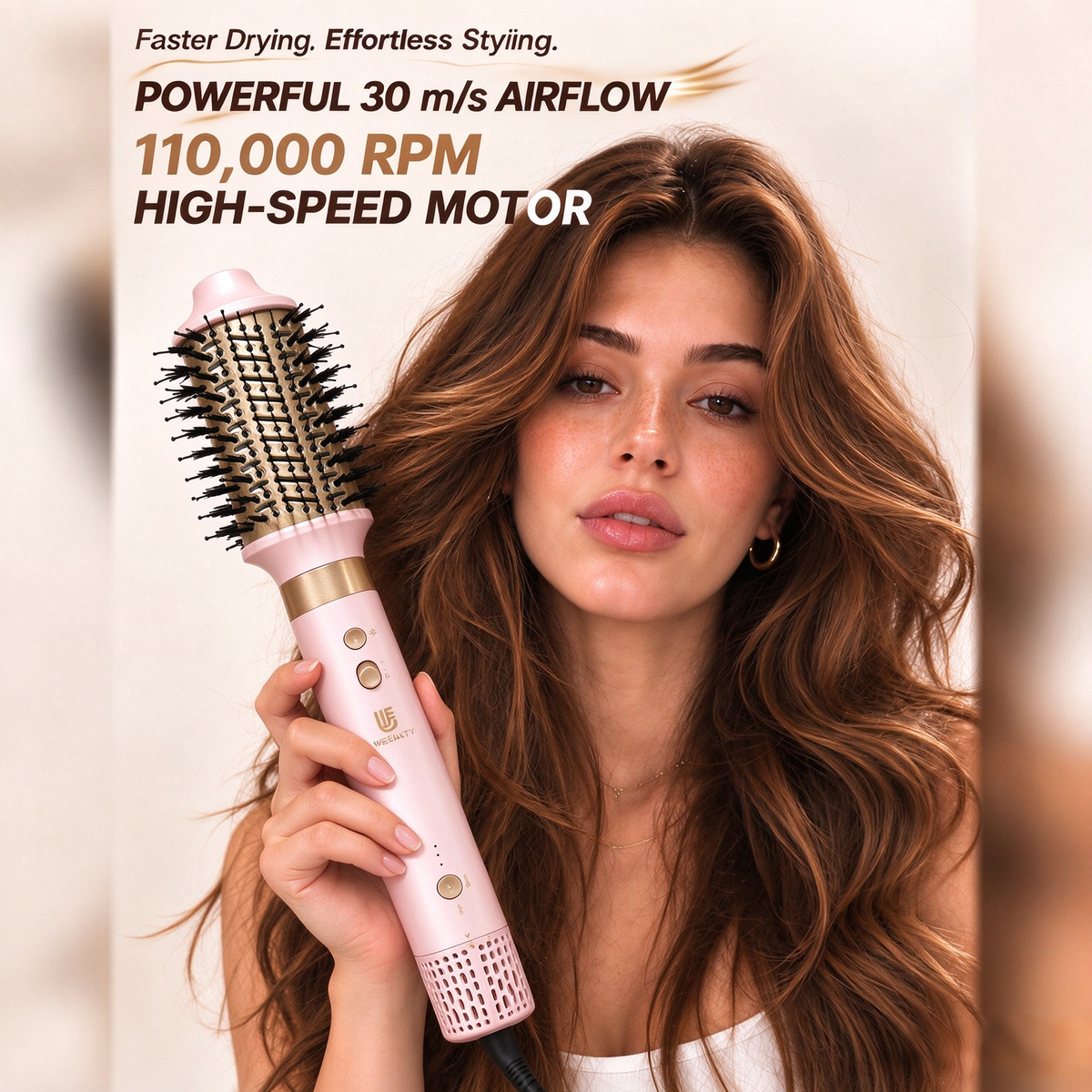 Webeauty Hype Air Styler – Hot Air Brush & Volumizing Dryer (Dual Voltage)