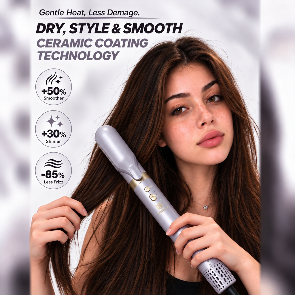 Hype Air Styler – Hot Air Brush & Volumizing Dryer (Dual Voltage)