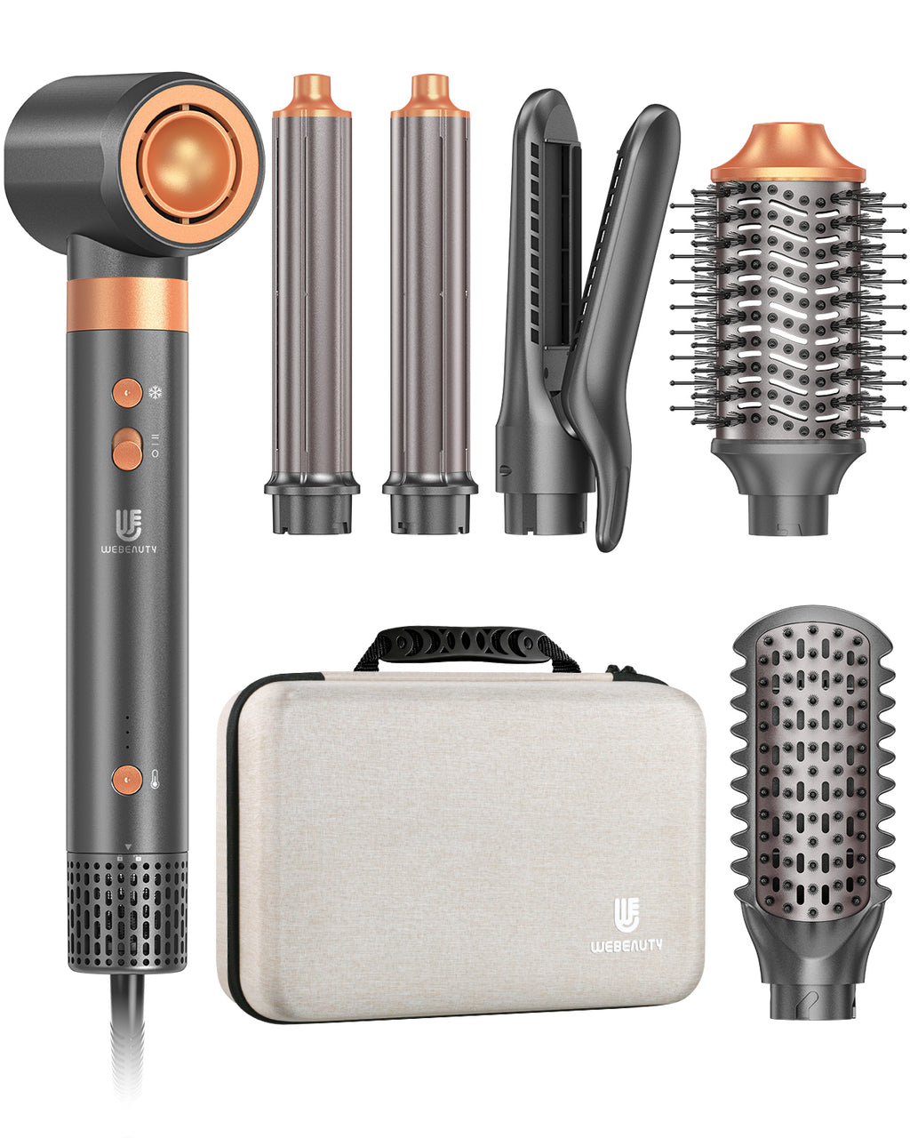 Webeauty Hype Air 6 – Dual Voltage Hair Dryer Brush, Travel Styler