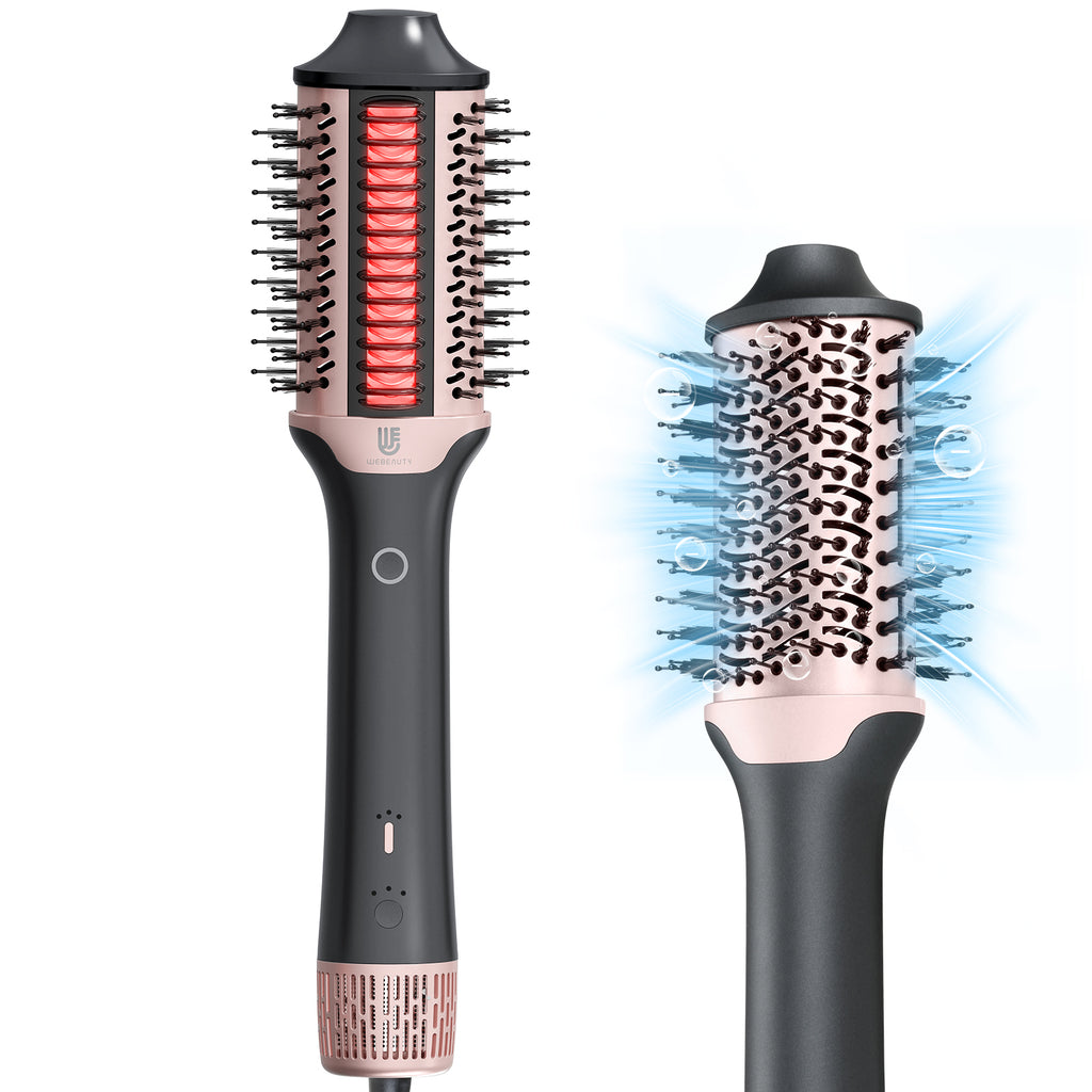 Webeauty 2 in 1 high speed hair dryer brush with heated straightener comb