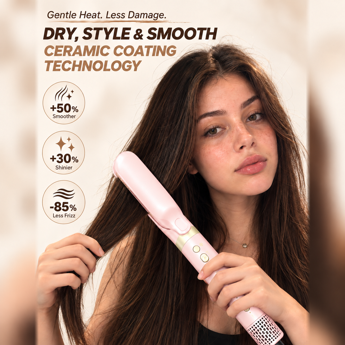 Webeauty Hype Air Styler – Hot Air Brush & Volumizing Dryer (Dual Voltage)