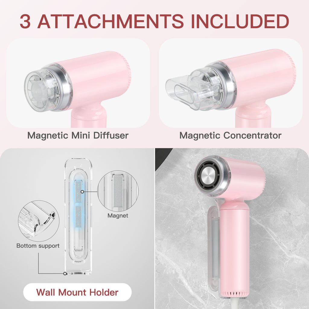 Mini secador de pelo Webeauty (rosa)