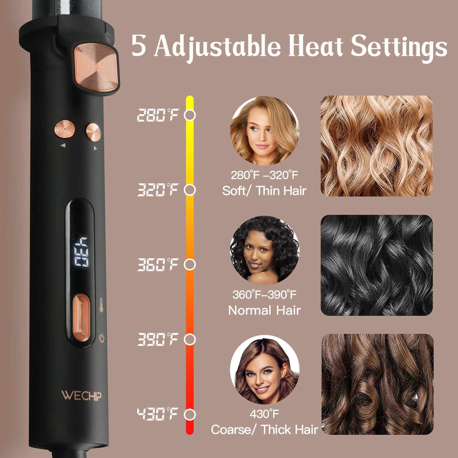 Long Hair Curling T3 Whirl Trio Hair Curler T3 Whirl Trio