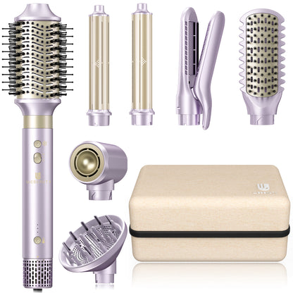 Hair Dryer Brush 8-in-1 Dual Voltage Hot Air Styler