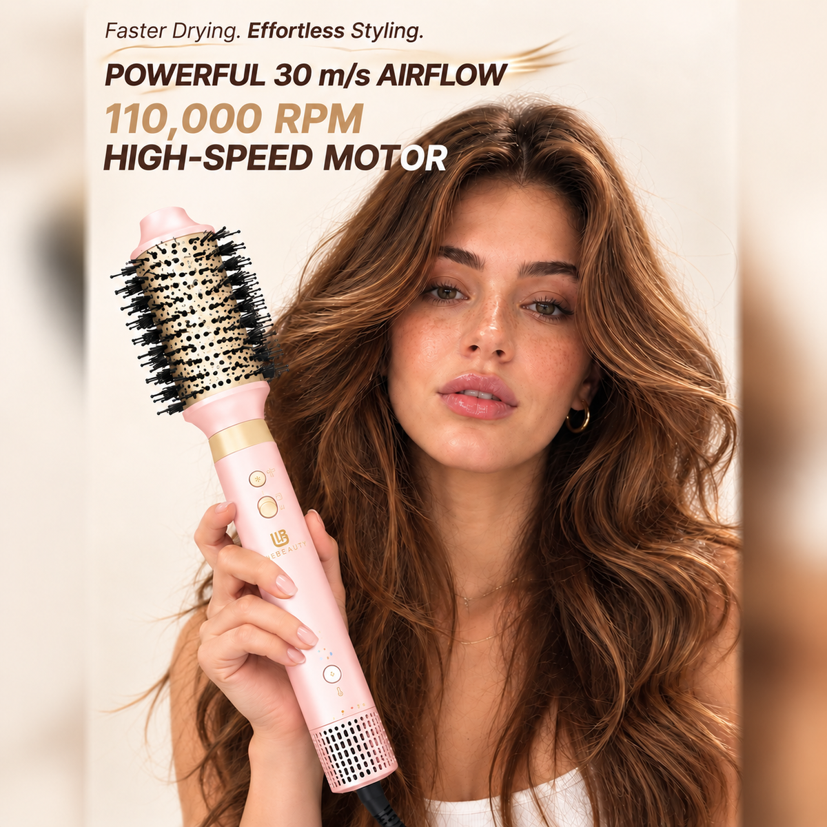 Webeauty Hype Air Styler – Hot Air Brush & Volumizing Dryer (Dual Voltage)