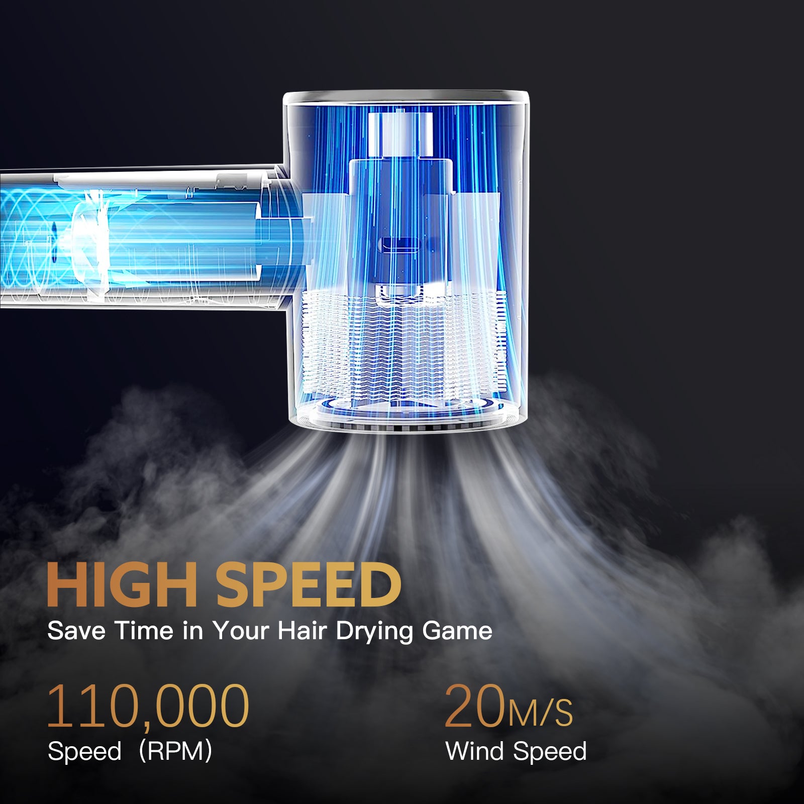 Webeauty Hype-Air 5 in 1 Black-Gold