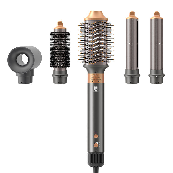 Webeauty Hype Air 5 hair dryer brush set in champagne
